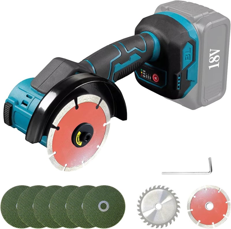 dcvbny 4" Brushless Cordless Cut-Off Tool Compatible with Makita 18V Battery(No Battery) | 500W Angle Grinder Saw with 6pc 4" Blades for Metal,Wood,Tile,Plastic (for Makita without Base Plate) - Image 1